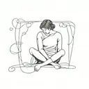 loneliness after a relationship tattoo design idea