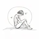 loneliness after a relationship tattoo design idea