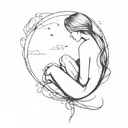 loneliness after a relationship tattoo design idea