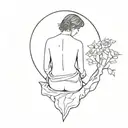 loneliness after a relationship tattoo design idea