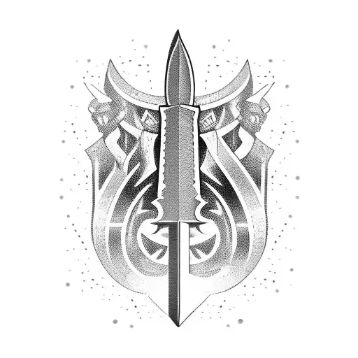 Sketch Sword Tattoo Idea - BlackInk AI