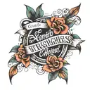 I can do all things through Christ who strengthens me tattoo design idea