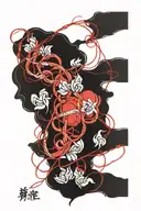 red string theory interwoven tattoo design idea