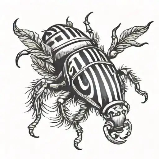 beetlejuice beetle tattoo design idea