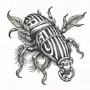 beetlejuice beetle tattoo design idea