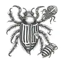beetlejuice beetle tattoo design idea