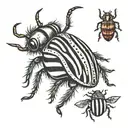 beetlejuice beetle tattoo design idea