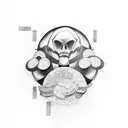 Money reminder tattoo design idea