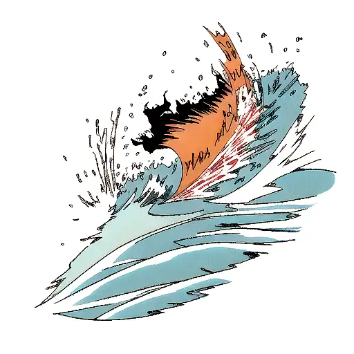 tsunami tattoo design idea