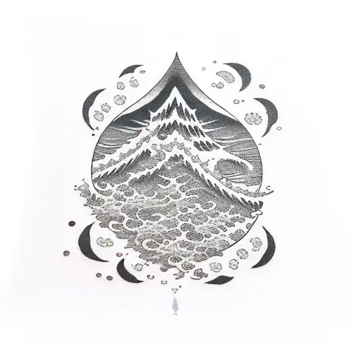 tsunami tattoo design idea