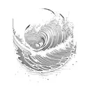 tsunami tattoo design idea