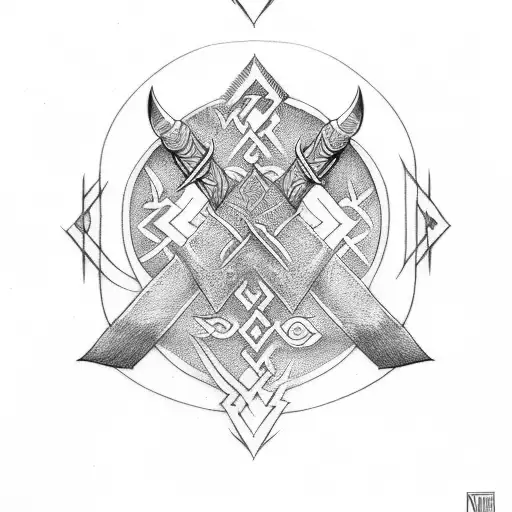 Nordic Rune Two Arrows 22+ Norse Arrow Tattoo Ideas in 2026 - BlackInk AI