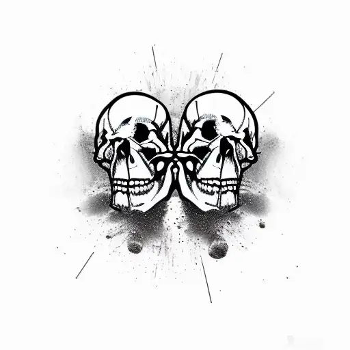 zeus clocks skulls tattoo design idea