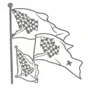 checkered flags with number 173 tattoo design idea