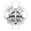 steampunk christian cross in the mount with roman soldiers on they knees tattoo design idea