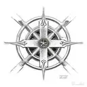 steampunk christian cross in the mount with roman soldiers on they knees tattoo design idea