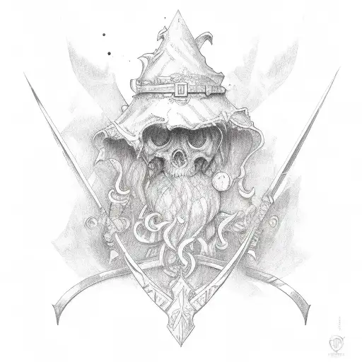 Irish landacape fantasy mystic triquerta forearm  tattoo design idea