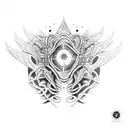 utero neotribal na base das costas tattoo design idea