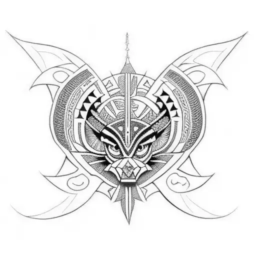 Incorporate Maori tribal patterns into a buzzard design tattoo design idea
