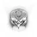 buzzard ornementale tattoo design idea