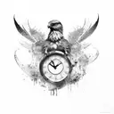 buzzard ornementale tattoo design idea