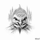 buzzard ornementale tattoo design idea