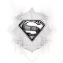 Samantha's name using  superman  logo tattoo design idea