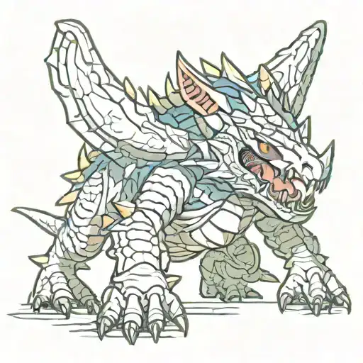 monster hunter monster tattoo design idea
