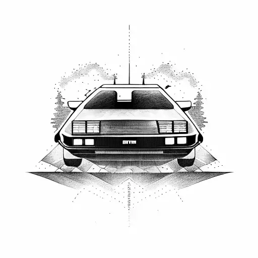 delorean tattoo design idea