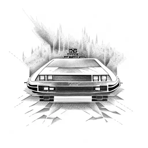 delorean tattoo design idea