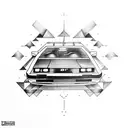 delorean tattoo design idea