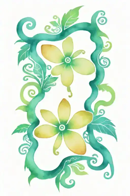 Flor de Maga with sol and coqui taino symbols incorporated tattoo design idea