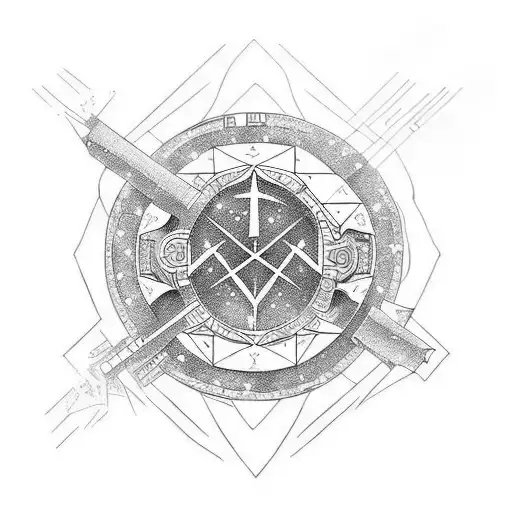 rock music, space, DMC tattoo design idea