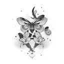 papillon  tattoo design idea