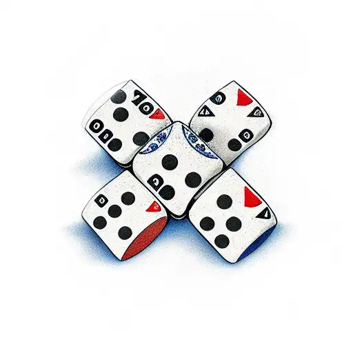 three dominos tattoo design idea