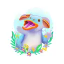 platypus with flowers tattoo design idea