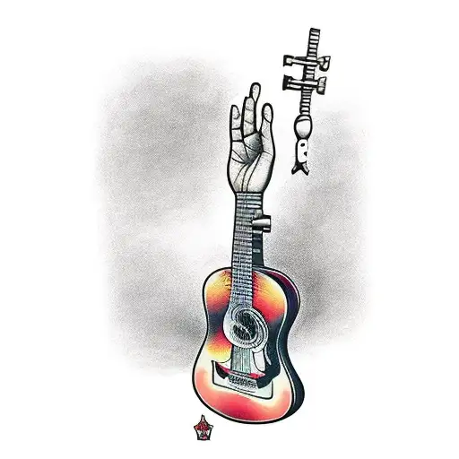 hands clapping flamenco music tattoo design idea