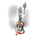 hands clapping flamenco music tattoo design idea