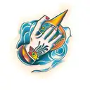 hands clapping flamenco music tattoo design idea