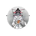 Geisha wearing samurai armor holding a stethoscope tattoo design idea