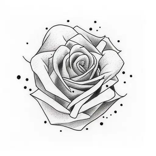 roses with animal  tattoo design idea