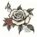 peace rose love faith hope written tattoo design idea