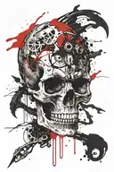 new beginning, skull tattoo design idea