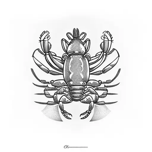 lobster tattoo design idea