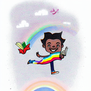 reading rainbow tattoo design idea