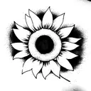 Sunflower  tattoo design idea