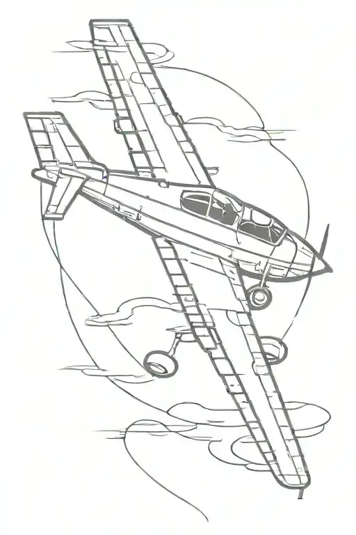 Aircraft tattoo design idea