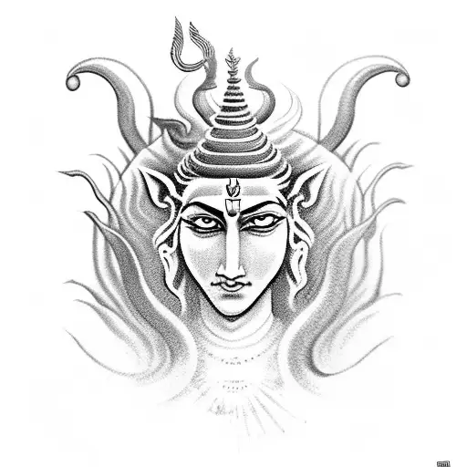 lord Shiva or lord Enki loves me like I'm him son  tattoo design idea