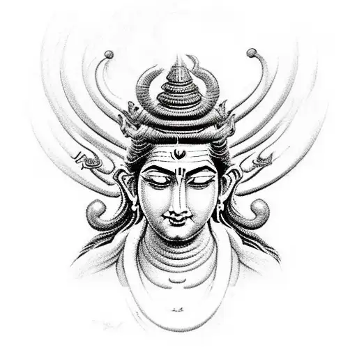 lord Shiva or lord Enki loves me like I'm him son  tattoo design idea