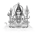 lord Shiva or lord Enki loves me like I'm him son  tattoo design idea